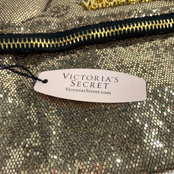 Victoria's Secret Shimmering Sequin Fold Over Evening Bag Disco Retro Gold NWT - Picture 4 of 10